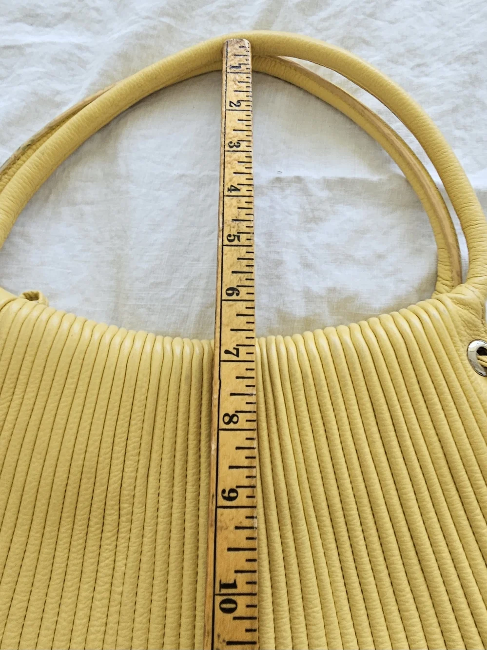 Bodhi Yellow Gathered Bag with Shoulder Strap - Picture 11 of 12